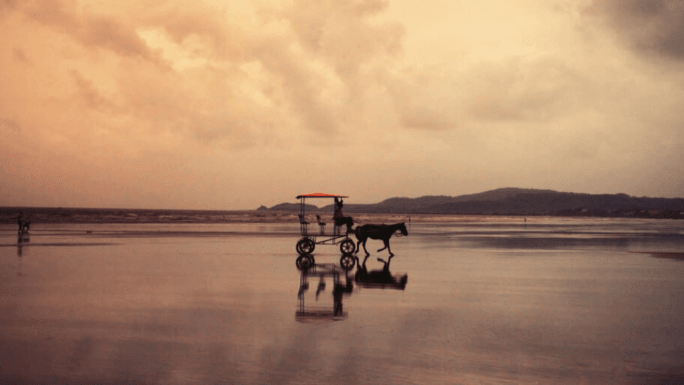 Famous Alibaug Beach with fort view