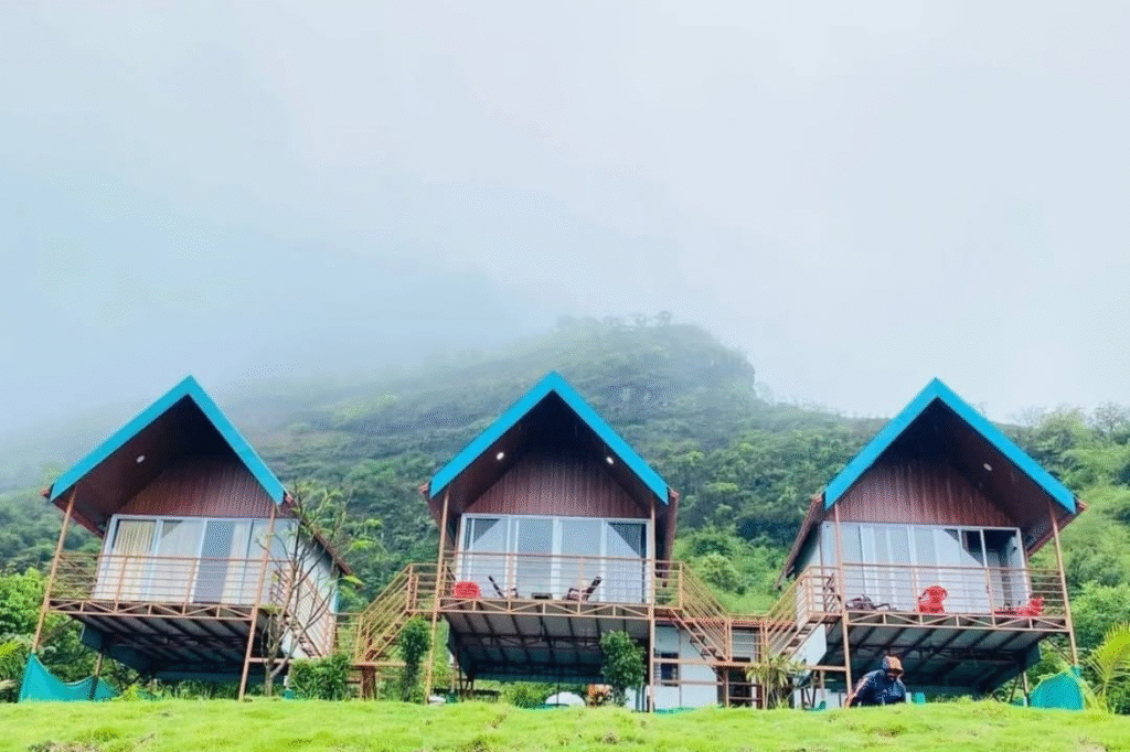 Luxury Poolside Cottage in Pawna – Rahyatri Cedar Valley Haven